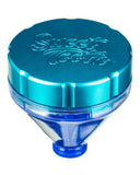 Teal "Fill 'er Up" Funnel Style Aluminum Grinder