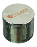 The Kind Pen Tri-Level Herb Grinder - Silver Grinder Shown with Lid Closed